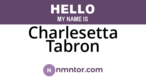 Charlesetta Tabron