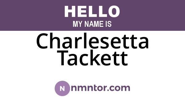 Charlesetta Tackett