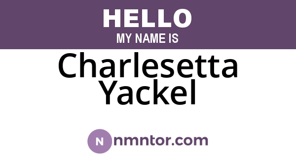 Charlesetta Yackel