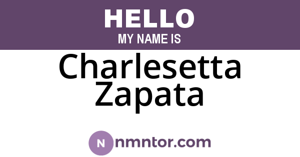 Charlesetta Zapata