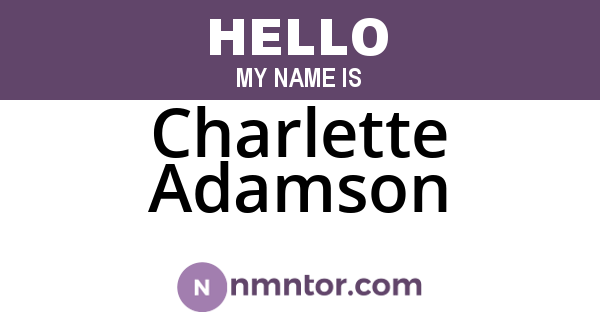 Charlette Adamson