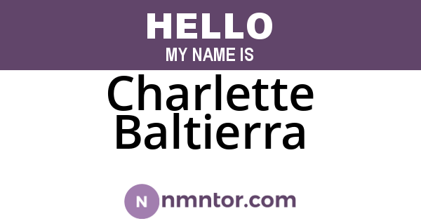 Charlette Baltierra