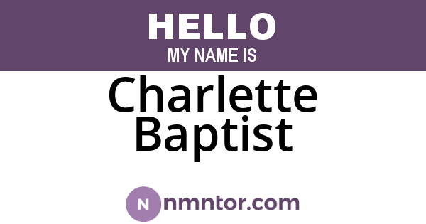 Charlette Baptist