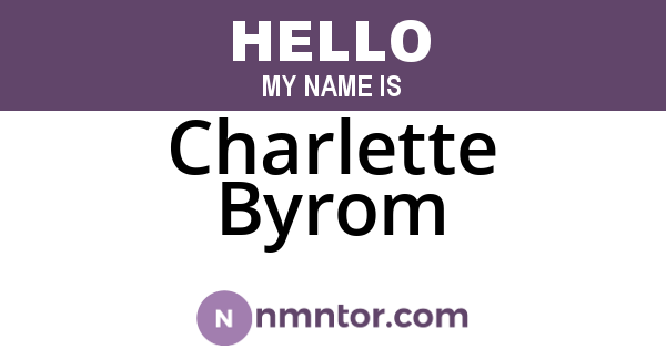 Charlette Byrom