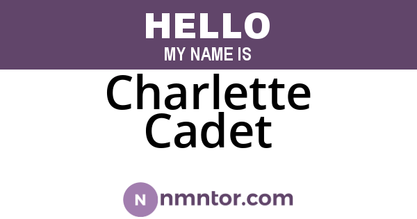 Charlette Cadet