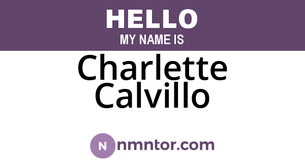 Charlette Calvillo
