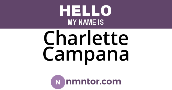 Charlette Campana