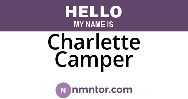 Charlette Camper