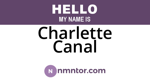 Charlette Canal