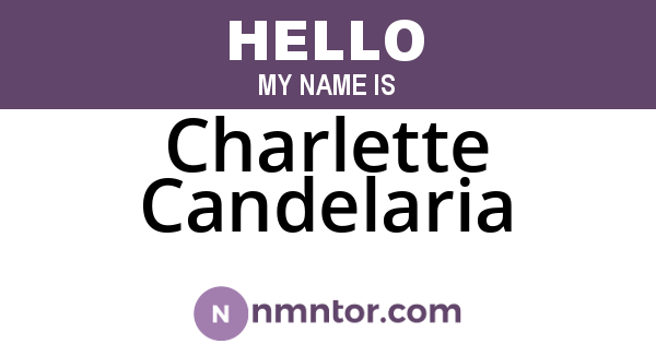 Charlette Candelaria