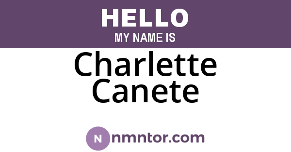 Charlette Canete