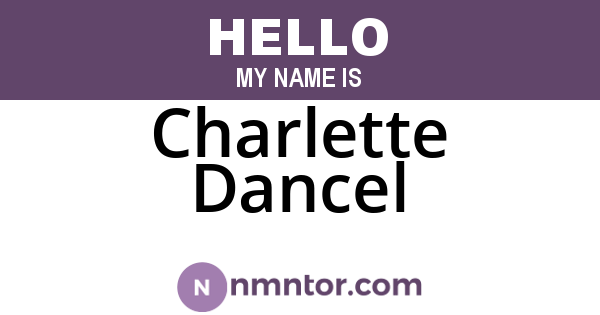 Charlette Dancel