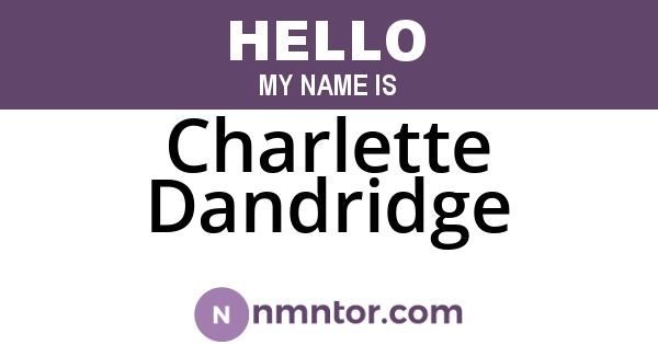 Charlette Dandridge