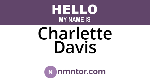 Charlette Davis