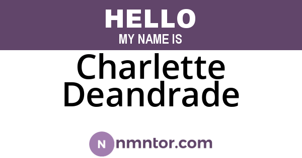 Charlette Deandrade