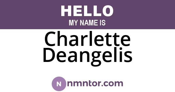 Charlette Deangelis