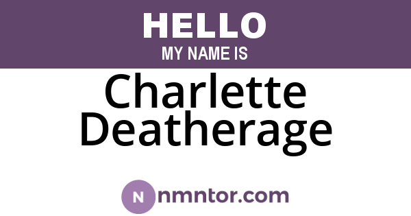 Charlette Deatherage