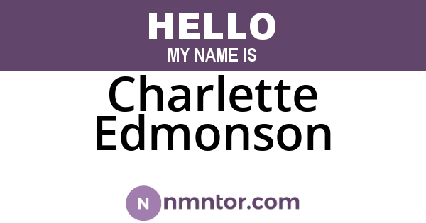 Charlette Edmonson