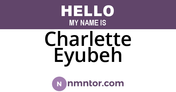 Charlette Eyubeh