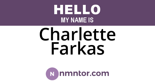 Charlette Farkas