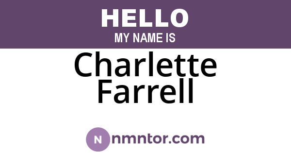 Charlette Farrell