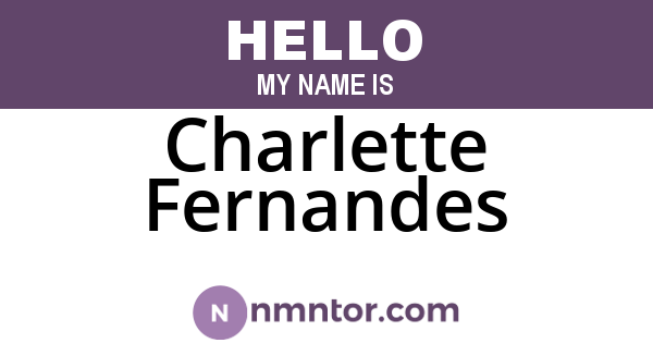 Charlette Fernandes