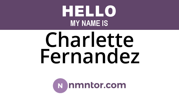 Charlette Fernandez
