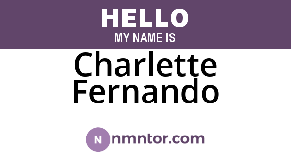 Charlette Fernando