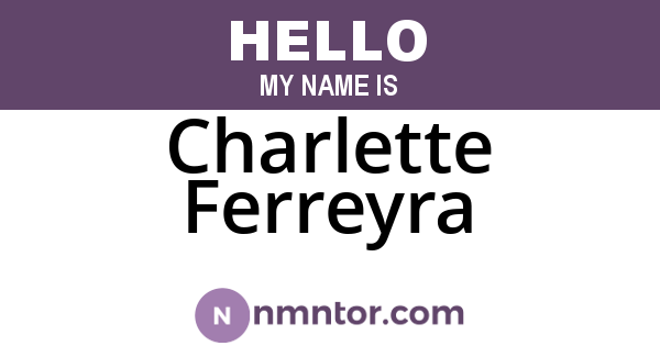 Charlette Ferreyra