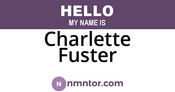 Charlette Fuster