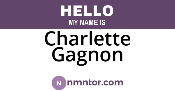Charlette Gagnon