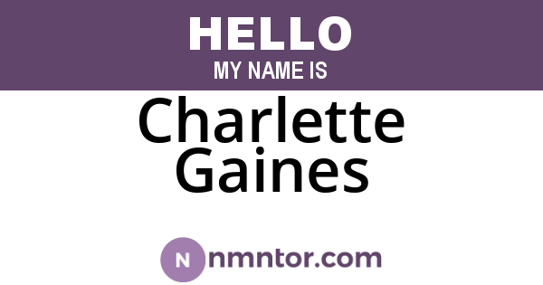 Charlette Gaines