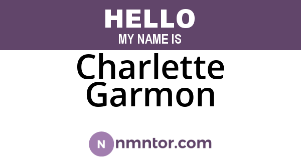 Charlette Garmon