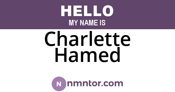 Charlette Hamed