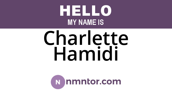 Charlette Hamidi
