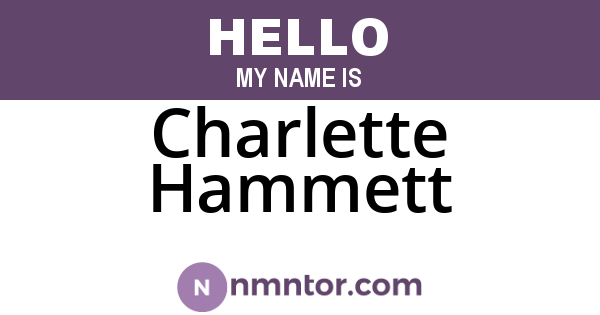 Charlette Hammett