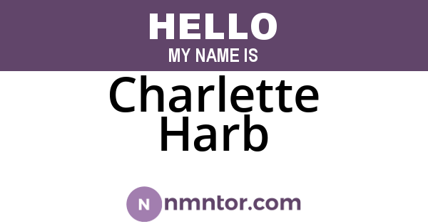 Charlette Harb