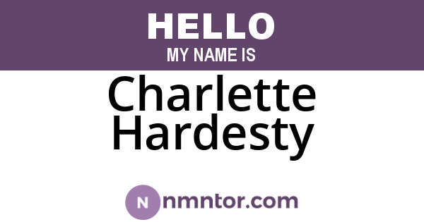 Charlette Hardesty