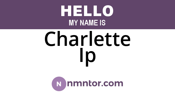 Charlette Ip