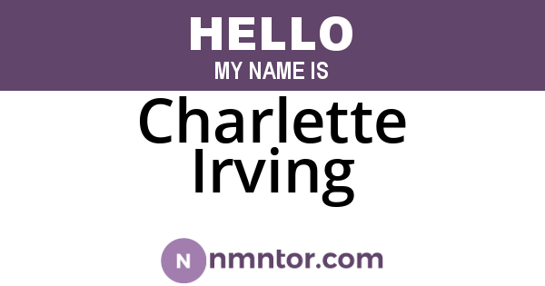 Charlette Irving