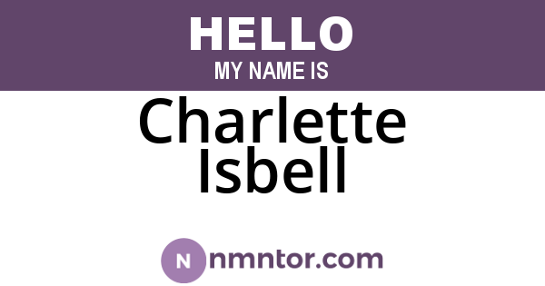 Charlette Isbell