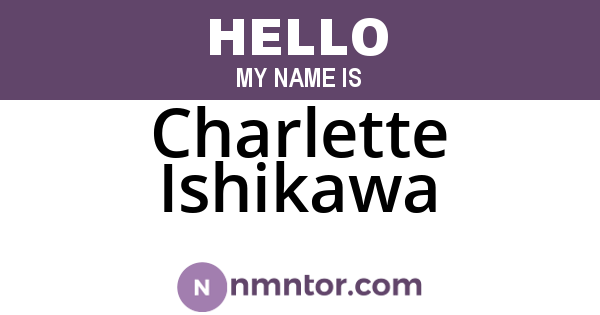 Charlette Ishikawa
