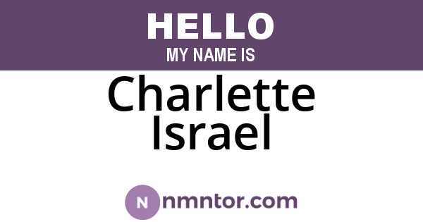 Charlette Israel