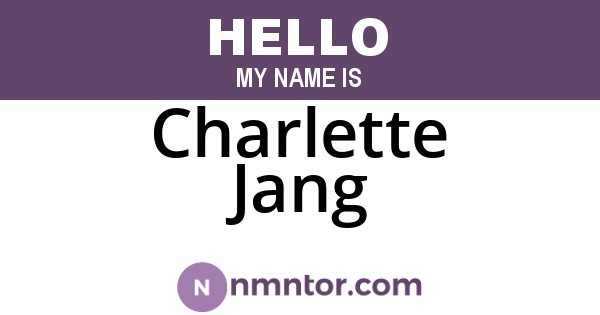 Charlette Jang