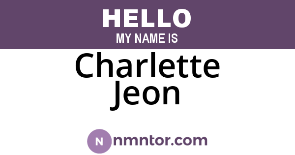 Charlette Jeon