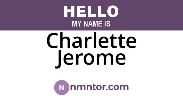 Charlette Jerome