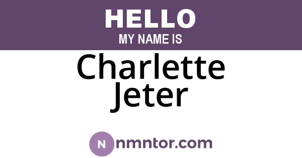 Charlette Jeter