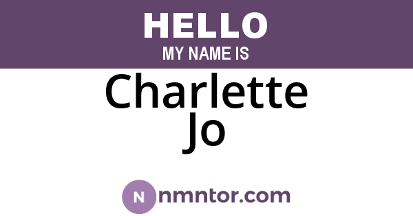 Charlette Jo