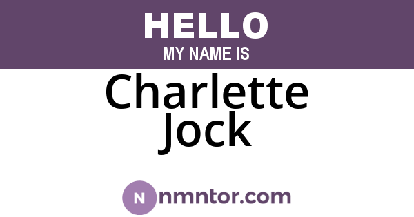 Charlette Jock