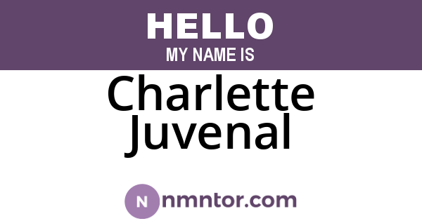 Charlette Juvenal
